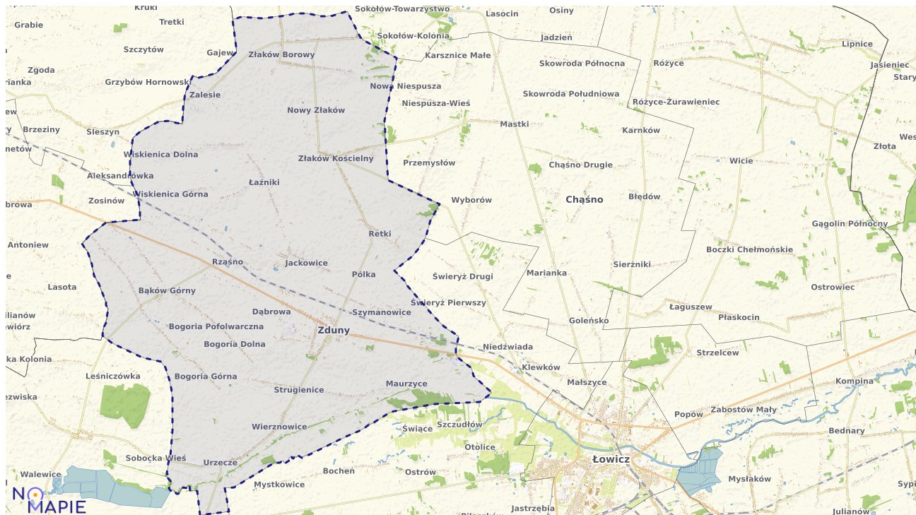 Mapa wyborów do sejmu Zduny